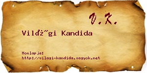 Világi Kandida névjegykártya
